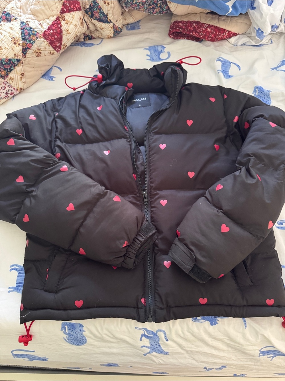 Lazy Oaf heart puffer jacket
